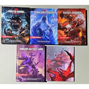 Dungeons & Dragons Books Monster Manual DM Guide Players HB Kings Thunder Screen